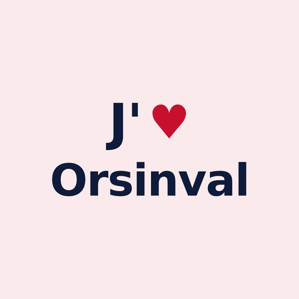 Magnet personnalisé Orsinval — design J'aime Orsinval