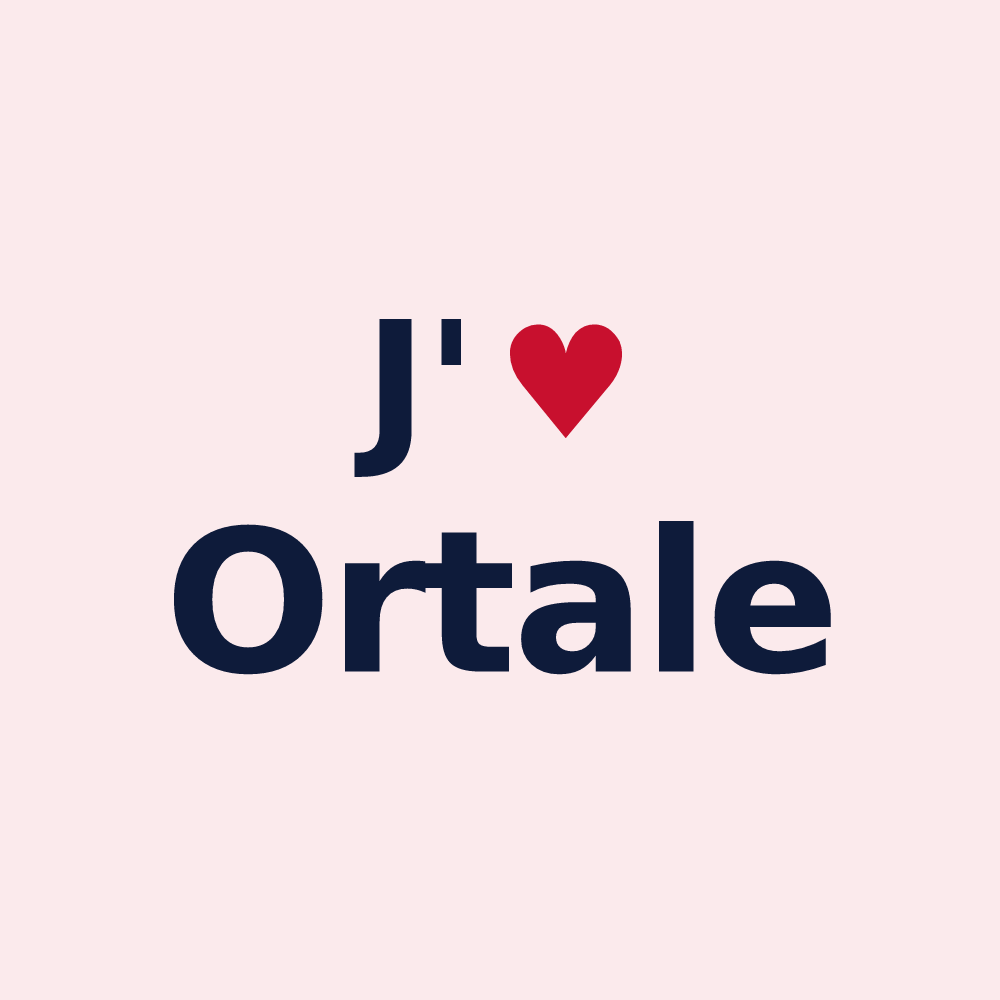 Magnet personnalisé Ortale — design J'aime Ortale
