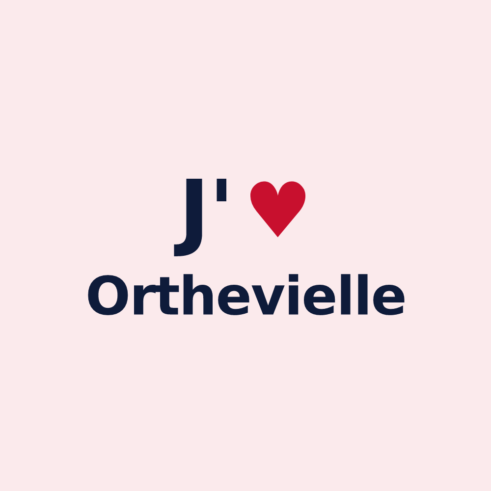 Magnet personnalisé Orthevielle — design J'aime Orthevielle