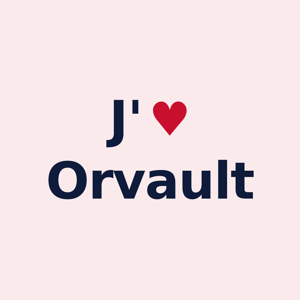 Magnet personnalisé Orvault — design J'aime Orvault