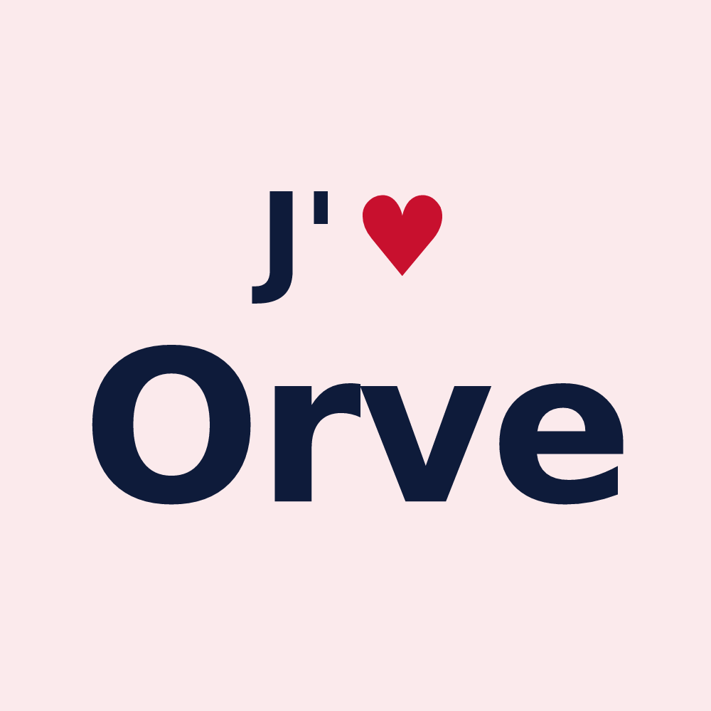 Magnet personnalisé Orve — design J'aime Orve