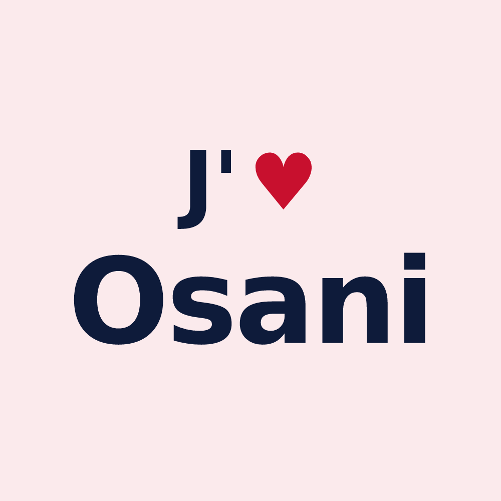 Magnet personnalisé Osani — design J'aime Osani