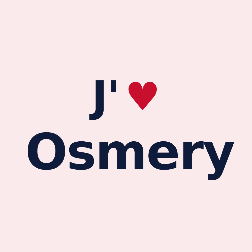 Magnet personnalisé Osmery — design J'aime Osmery