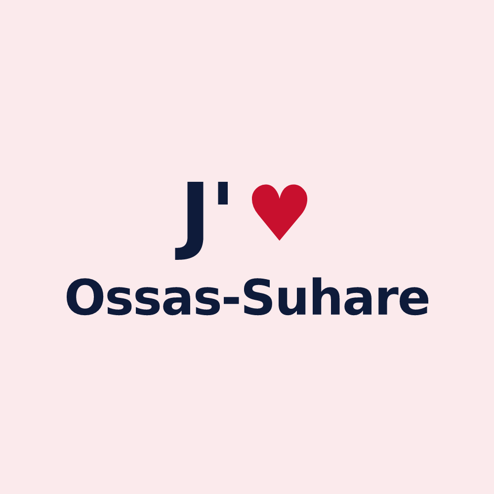 Magnet personnalisé Ossas-Suhare — design J'aime Ossas-Suhare