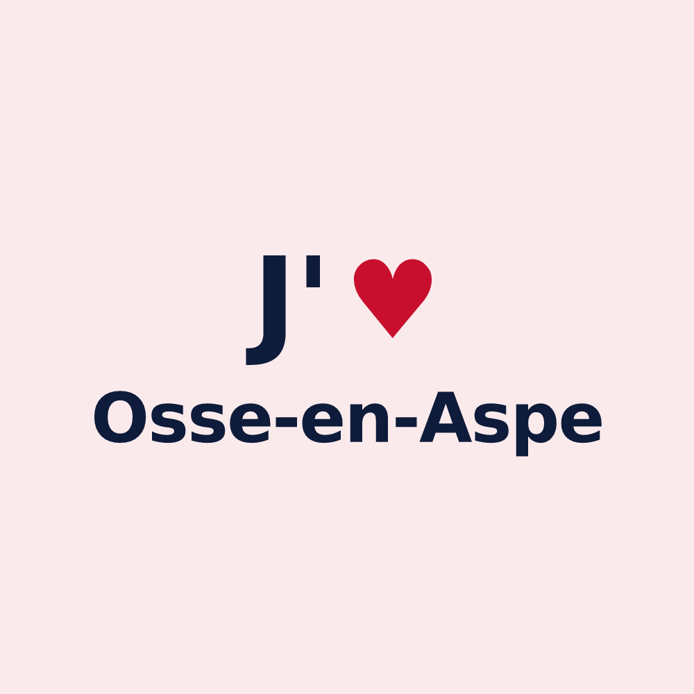Magnet personnalisé Osse-en-Aspe — design J'aime Osse-en-Aspe