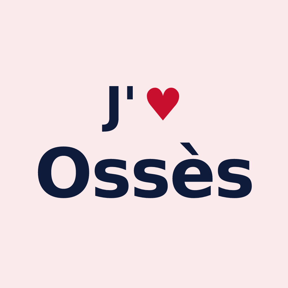 Magnet personnalisé Ossès — design J'aime Ossès