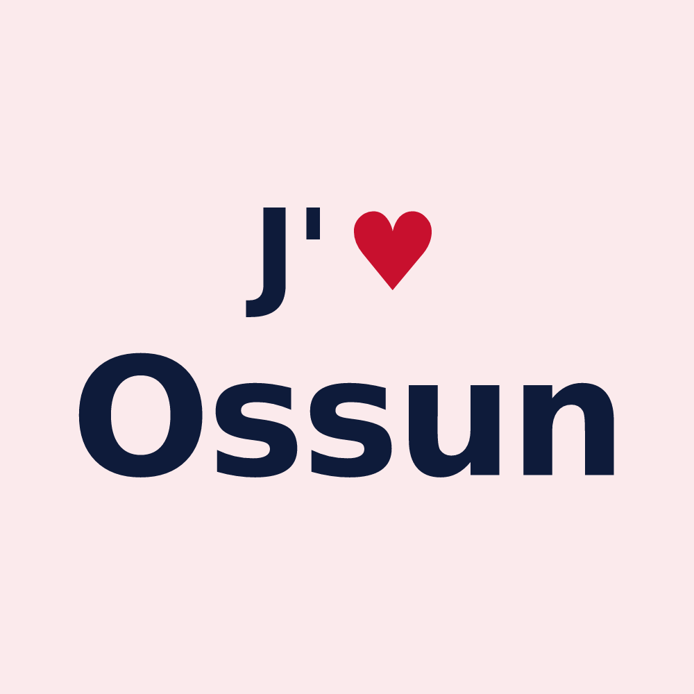 Magnet personnalisé Ossun — design J'aime Ossun