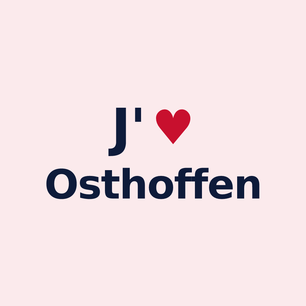 Magnet personnalisé Osthoffen — design J'aime Osthoffen