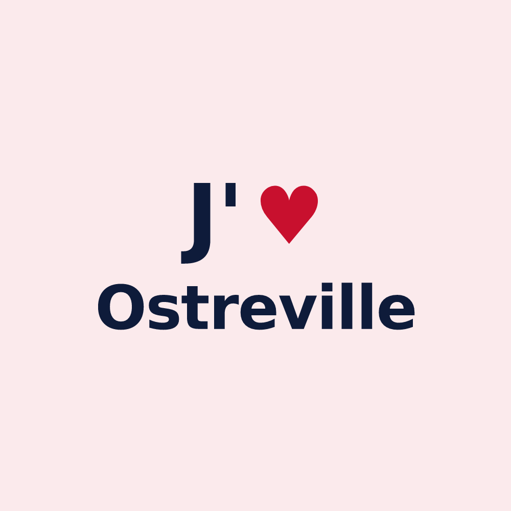 Magnet personnalisé Ostreville — design J'aime Ostreville