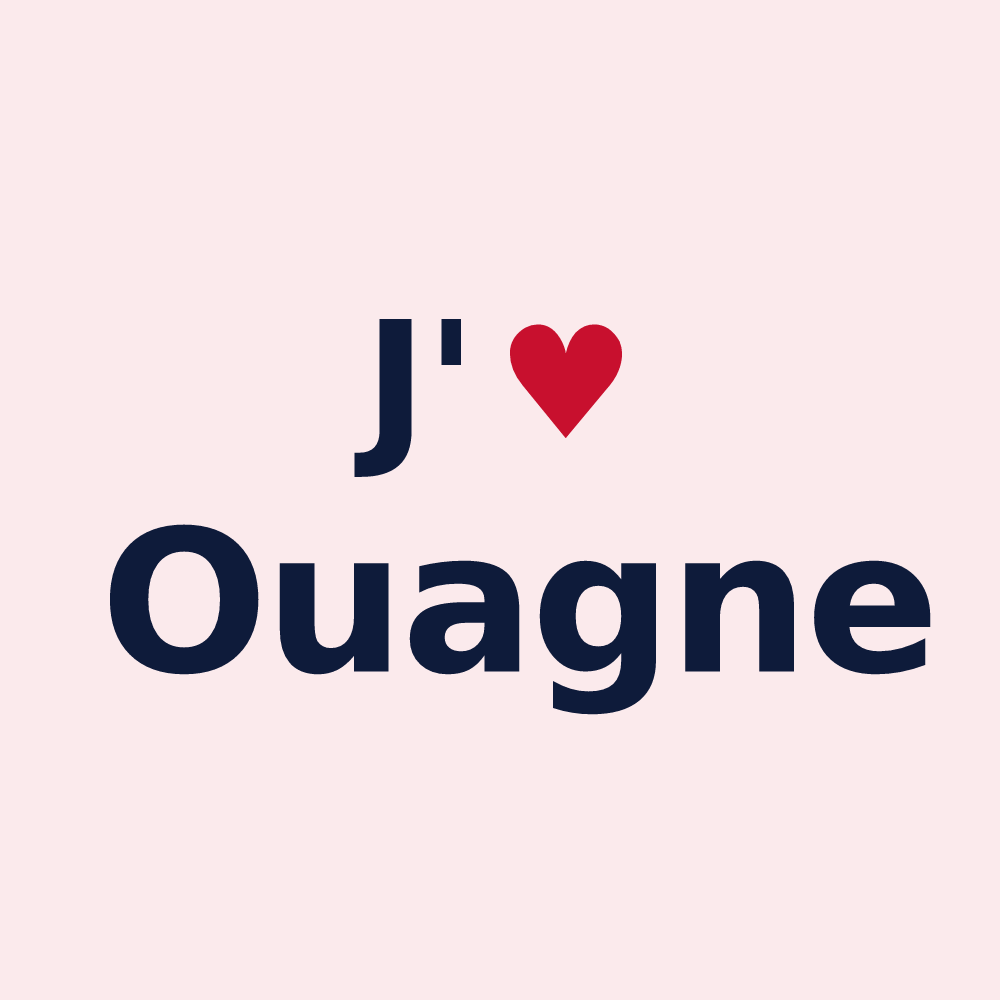 Magnet personnalisé Ouagne — design J'aime Ouagne