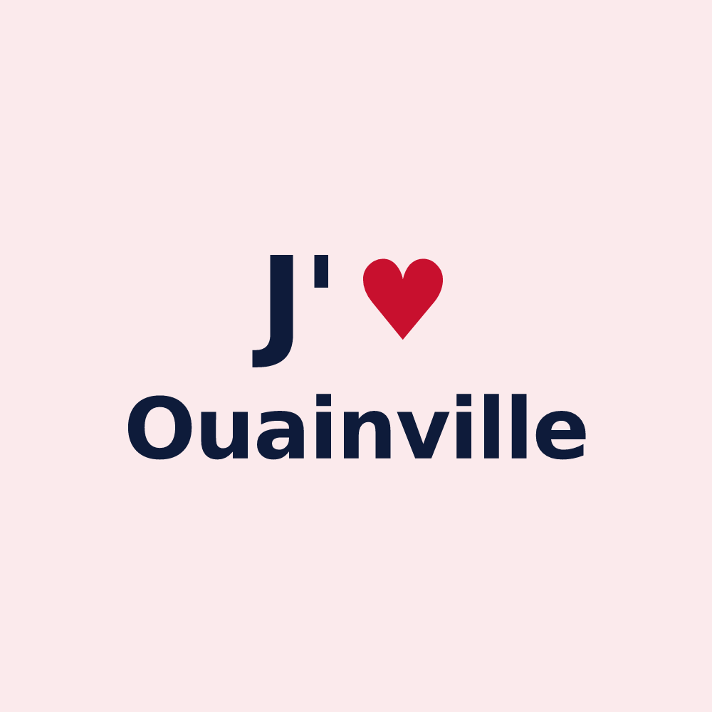 Magnet personnalisé Ouainville — design J'aime Ouainville