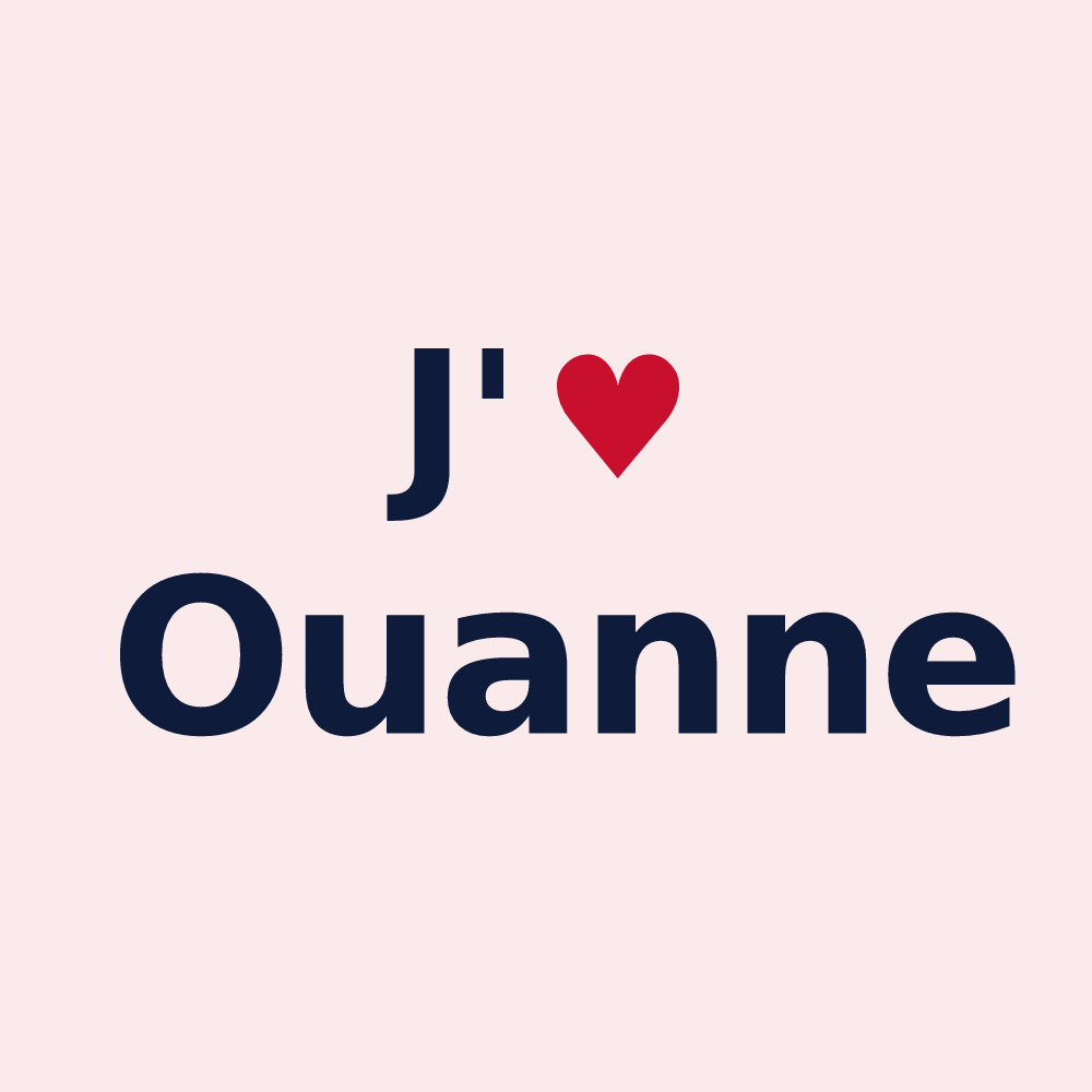 Magnet personnalisé Ouanne — design J'aime Ouanne