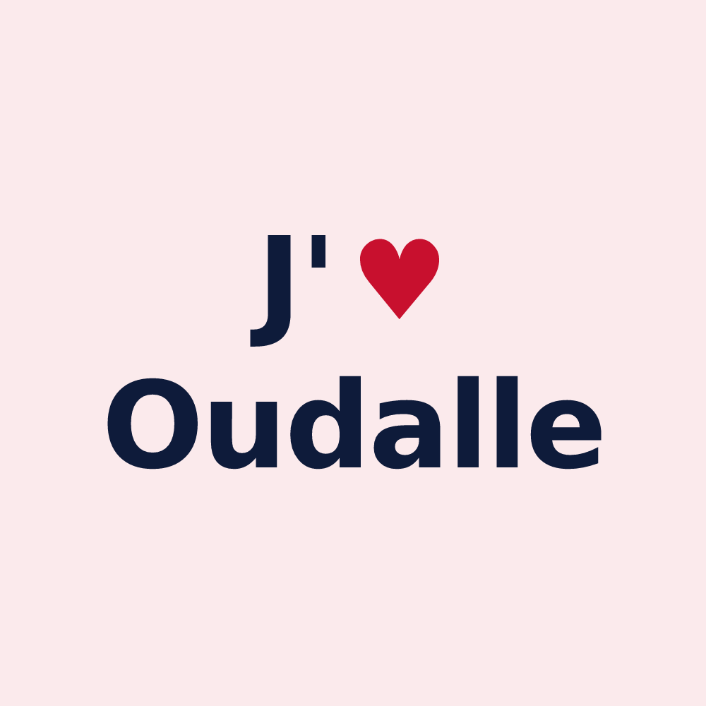 Magnet personnalisé Oudalle — design J'aime Oudalle