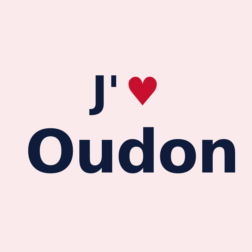 Magnet personnalisé Oudon — design J'aime Oudon