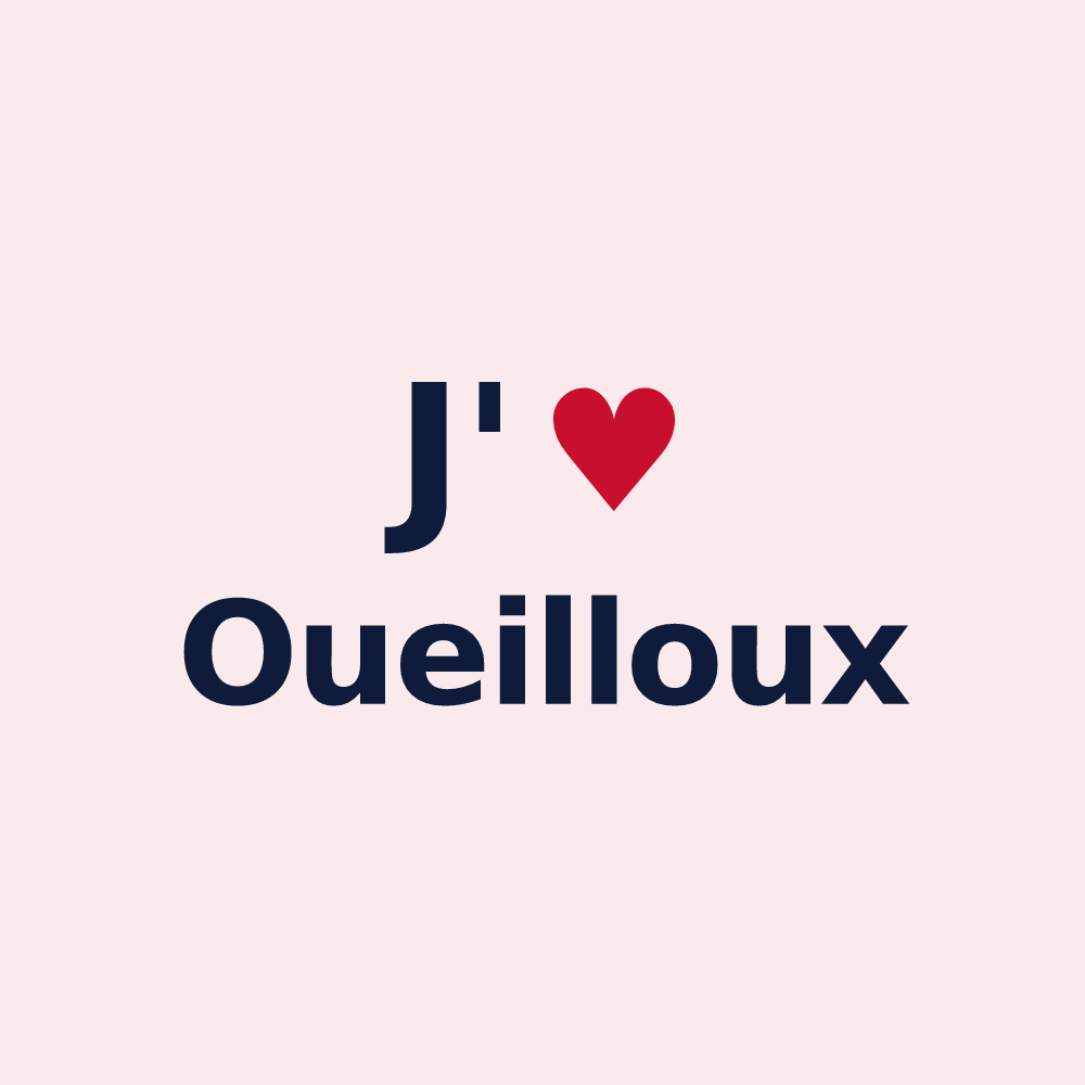 Magnet personnalisé Oueilloux — design J'aime Oueilloux