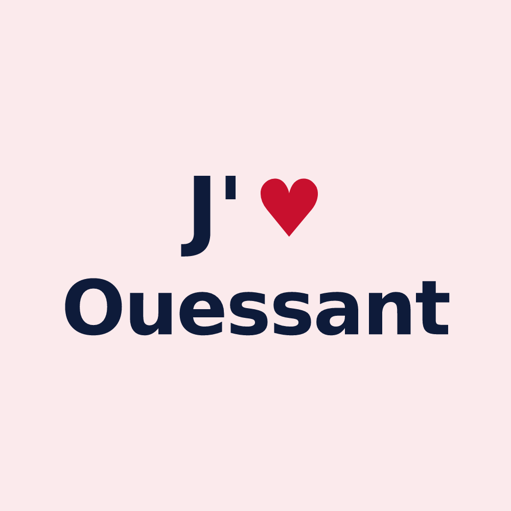 Magnet personnalisé Ouessant — design J'aime Ouessant