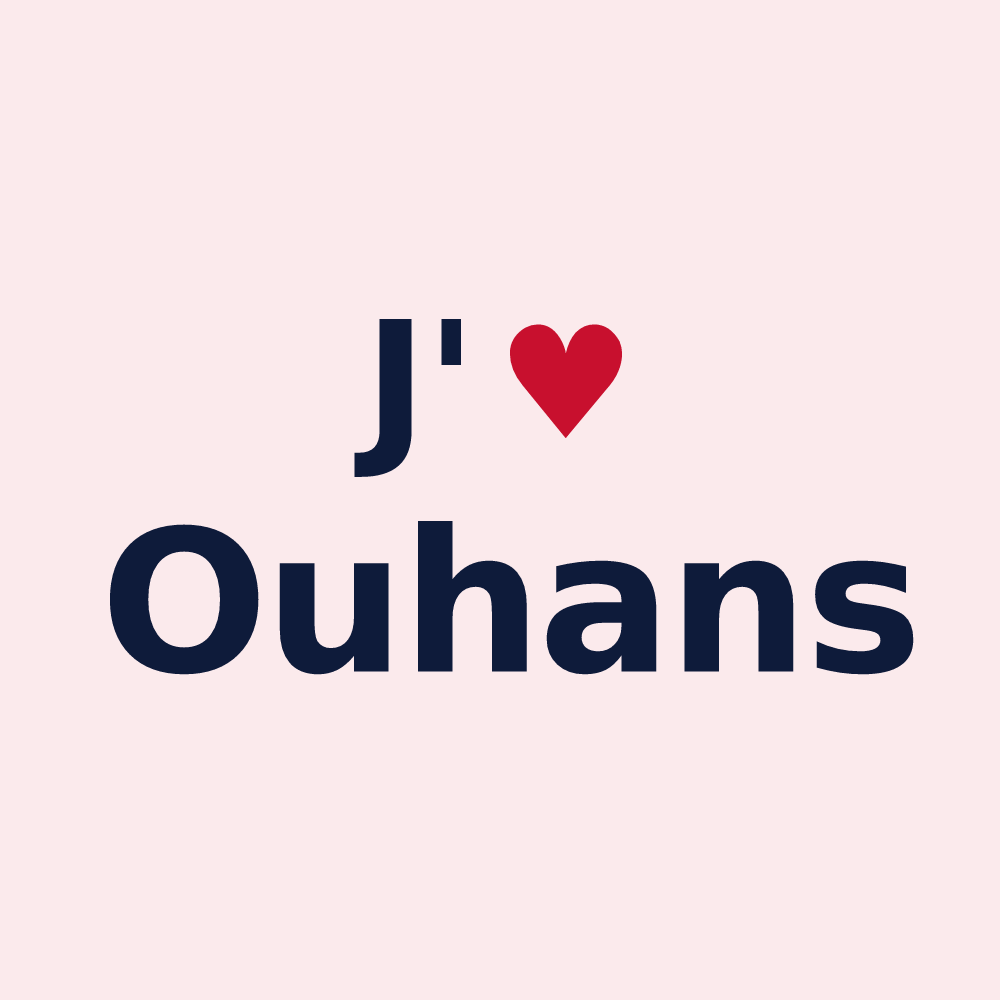Magnet personnalisé Ouhans — design J'aime Ouhans