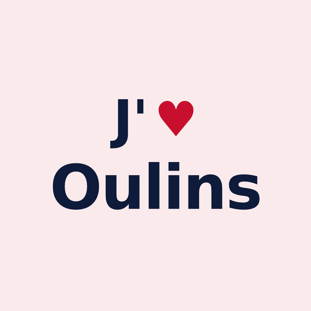 Magnet personnalisé Oulins — design J'aime Oulins
