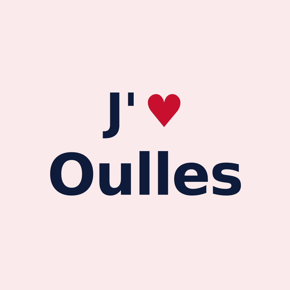 Magnet personnalisé Oulles — design J'aime Oulles