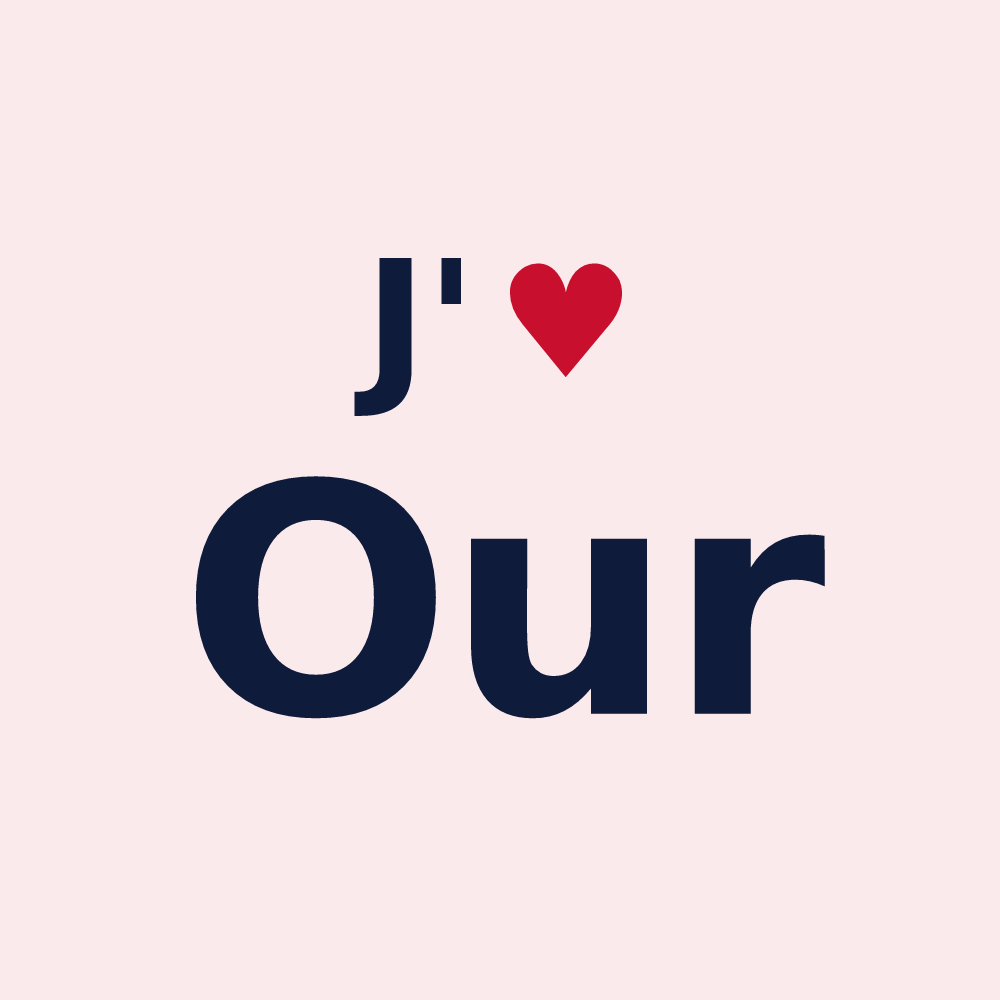 Magnet personnalisé Our — design « J'aime Our » imprimé sur le magnet