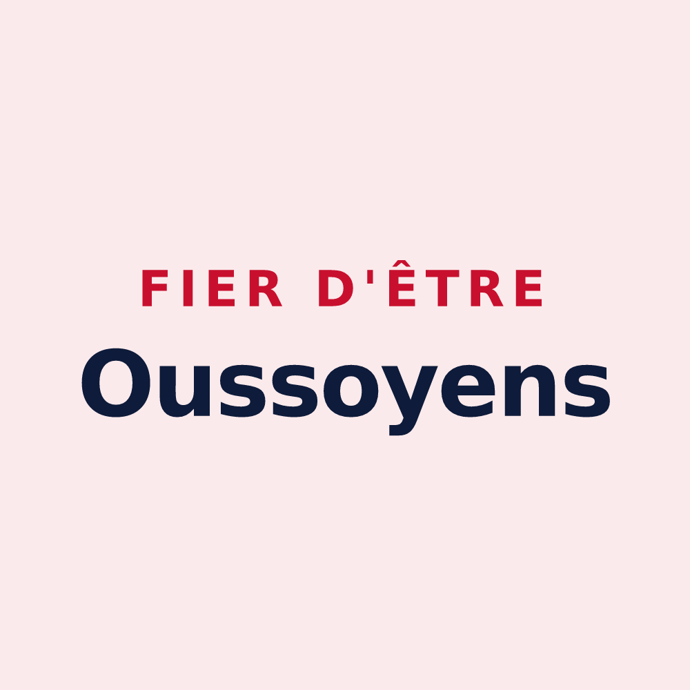 Magnet « Fier d'être Oussoyens » — design pour Oussoy-en-Gâtinais