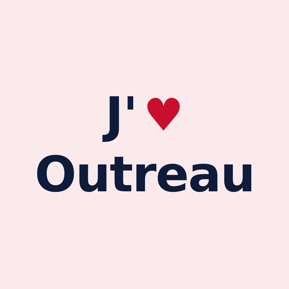 Magnet personnalisé Outreau — design J'aime Outreau