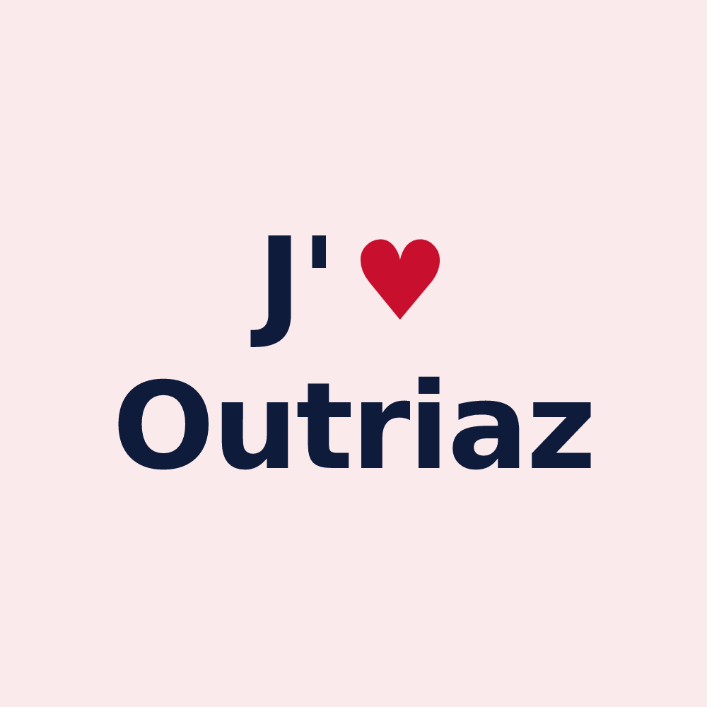Magnet personnalisé Outriaz — design J'aime Outriaz