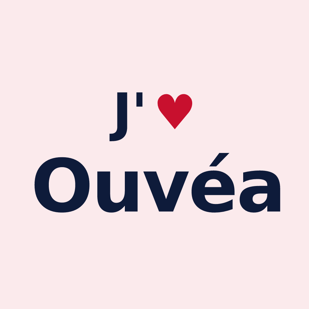 Magnet personnalisé Ouvéa — design J'aime Ouvéa