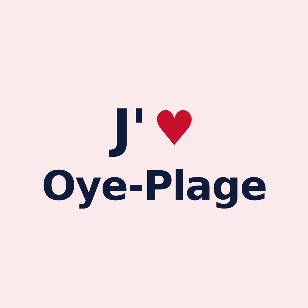 Magnet personnalisé Oye-Plage — design J'aime Oye-Plage