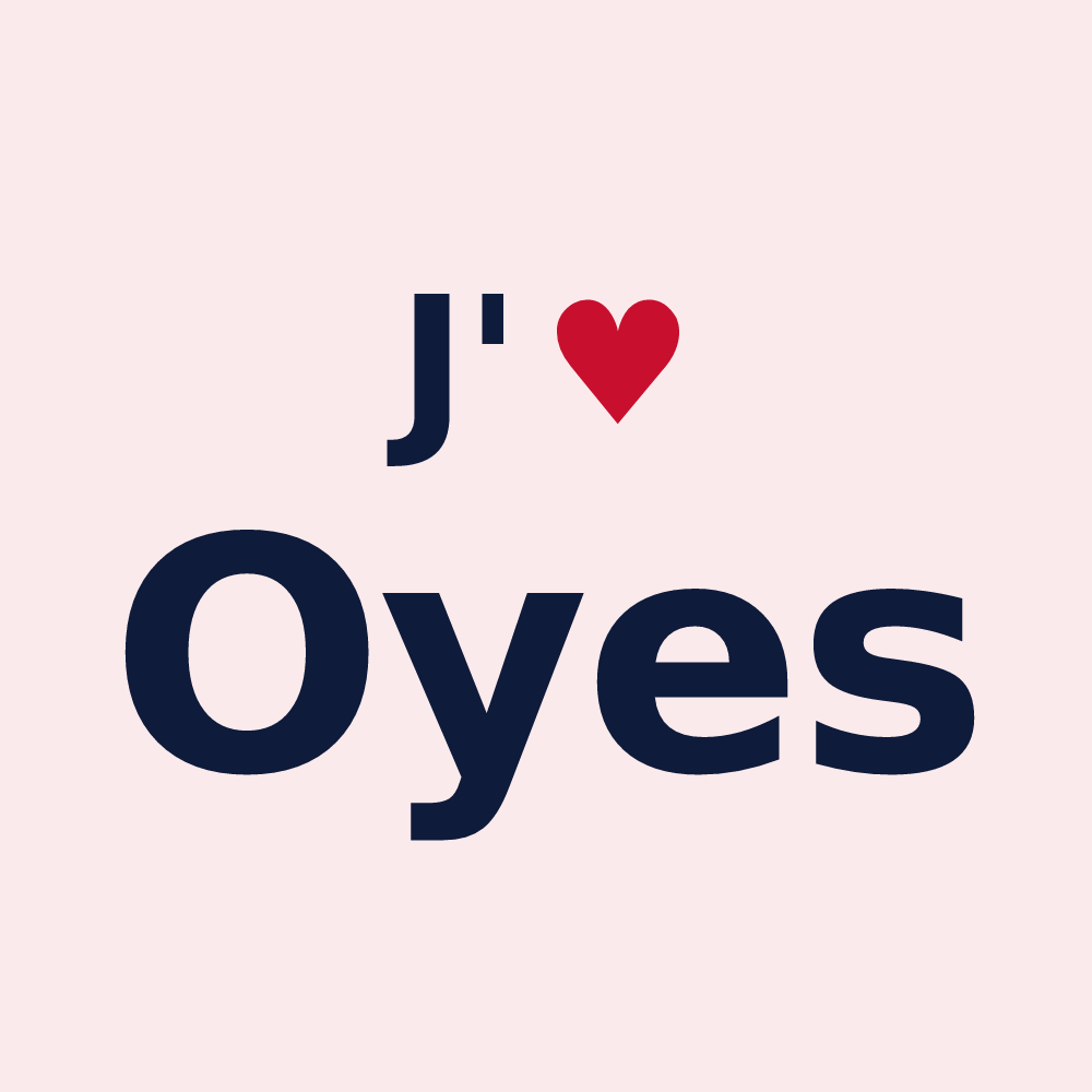 Magnet personnalisé Oyes — design J'aime Oyes