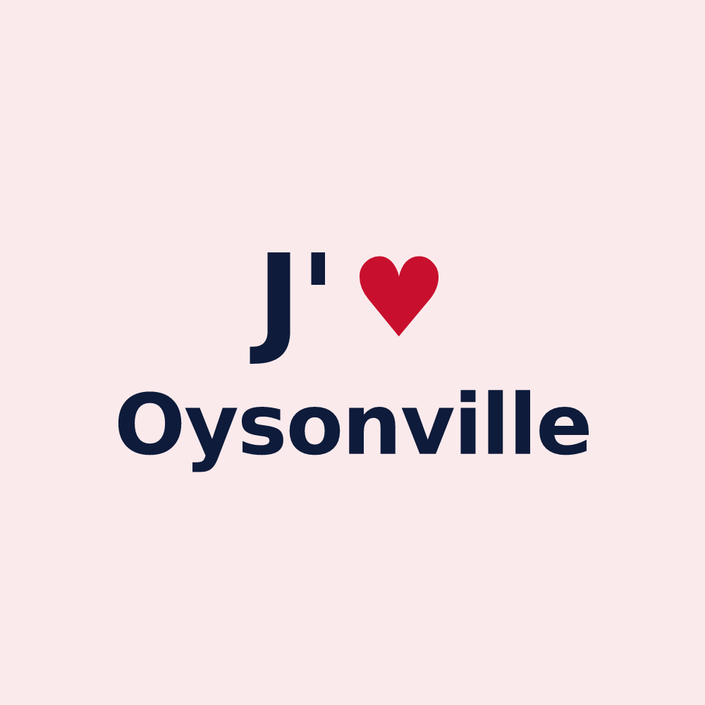 Magnet personnalisé Oysonville — design J'aime Oysonville