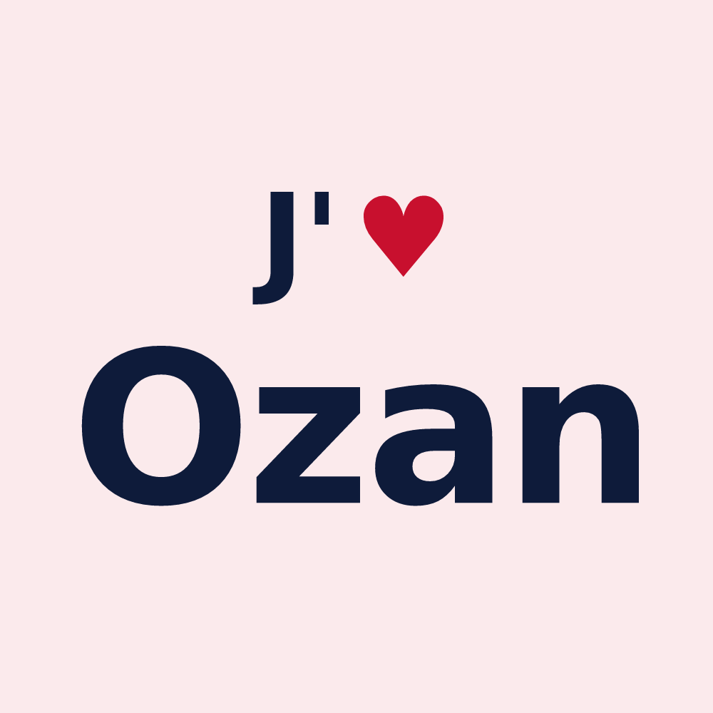 Magnet personnalisé Ozan — design J'aime Ozan