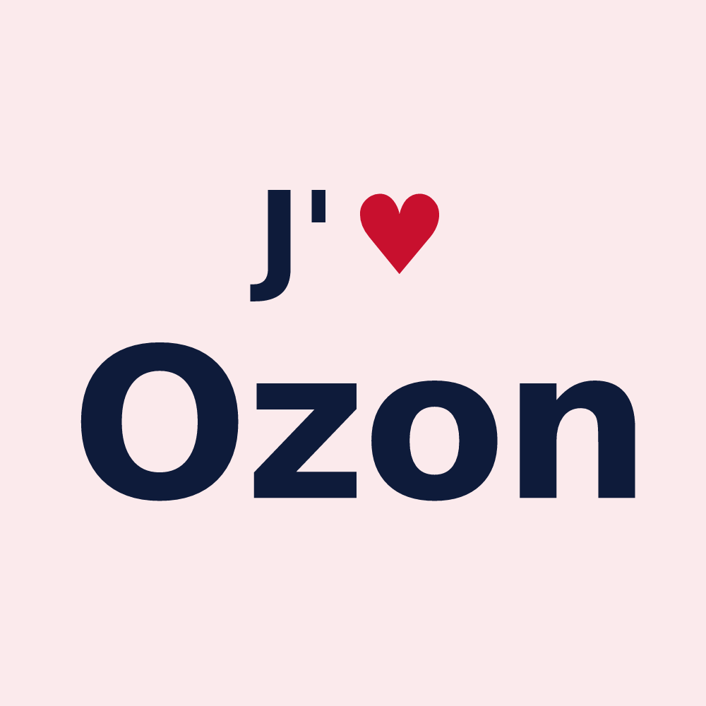 Magnet personnalisé Ozon — design J'aime Ozon