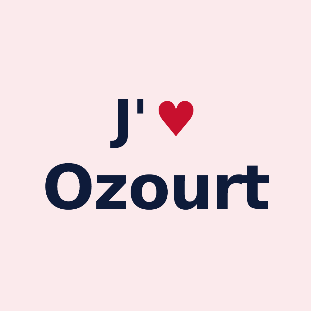Magnet personnalisé Ozourt — design J'aime Ozourt