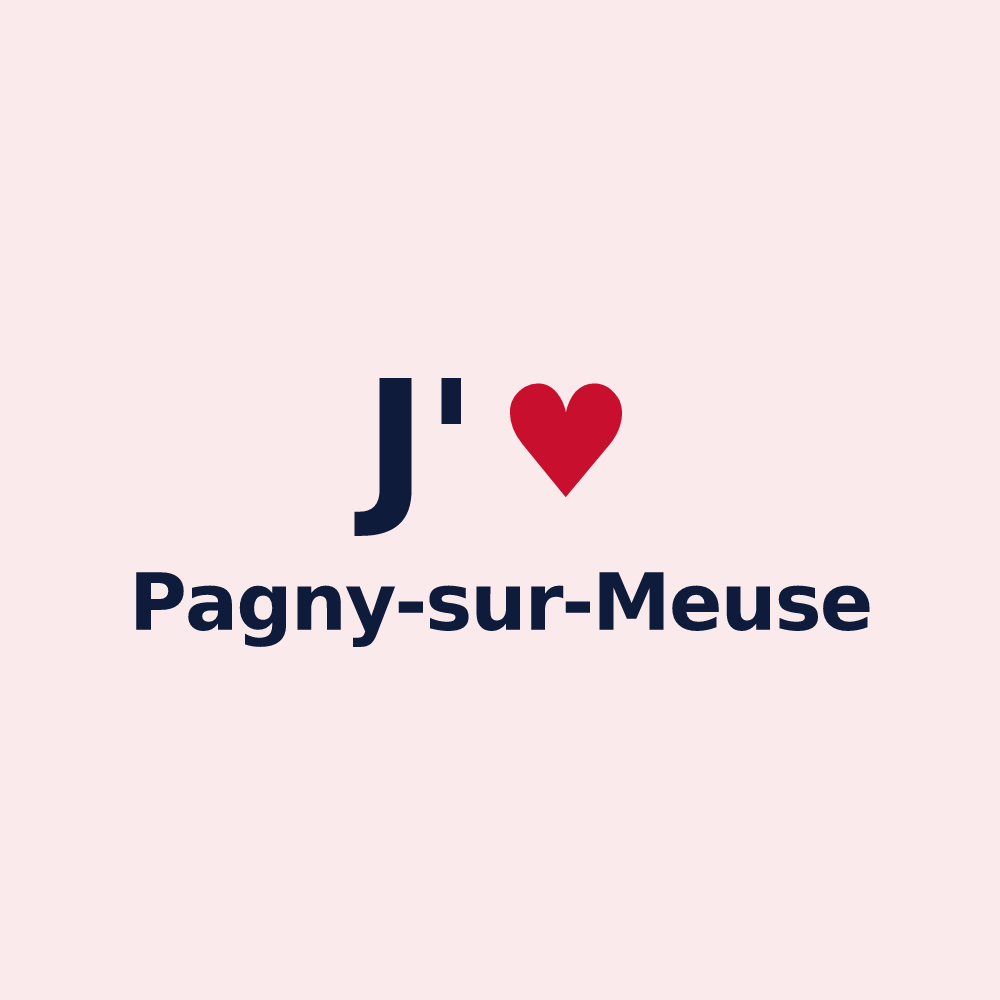 Magnet personnalisé Pagny-sur-Meuse — design J'aime Pagny-sur-Meuse