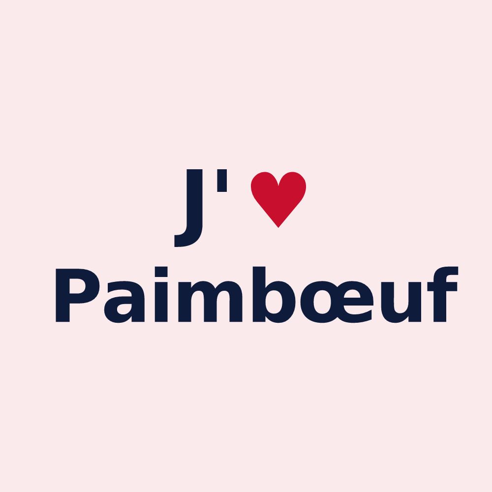 Magnet personnalisé Paimbœuf — design J'aime Paimbœuf