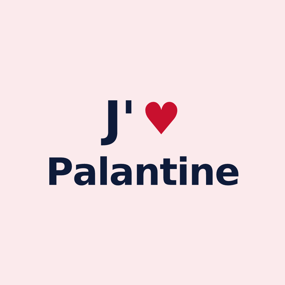Magnet personnalisé Palantine — design J'aime Palantine