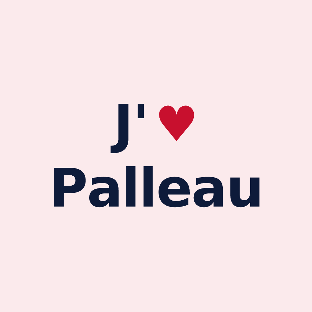 Magnet personnalisé Palleau — design J'aime Palleau