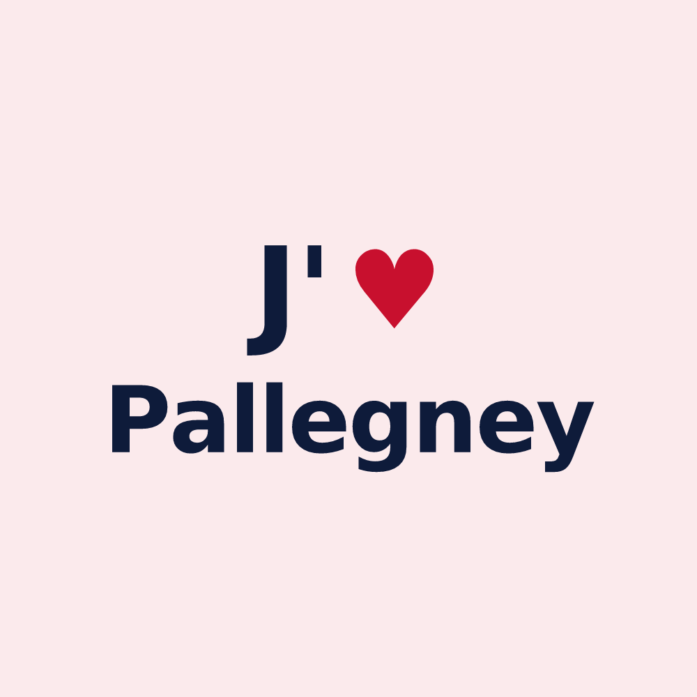 Magnet personnalisé Pallegney — design J'aime Pallegney