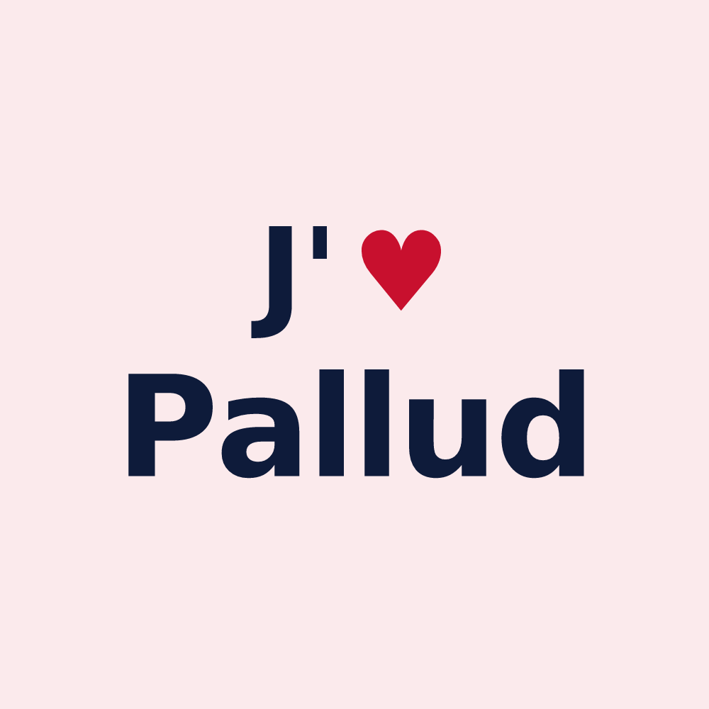 Magnet personnalisé Pallud — design J'aime Pallud