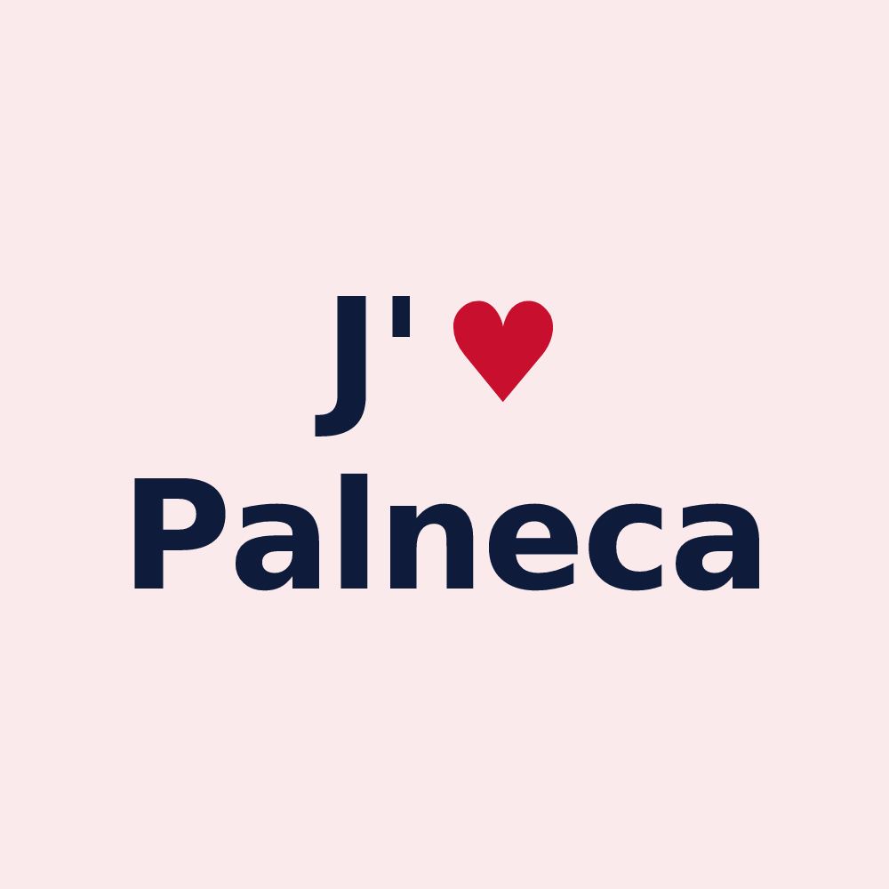 Magnet personnalisé Palneca — design J'aime Palneca