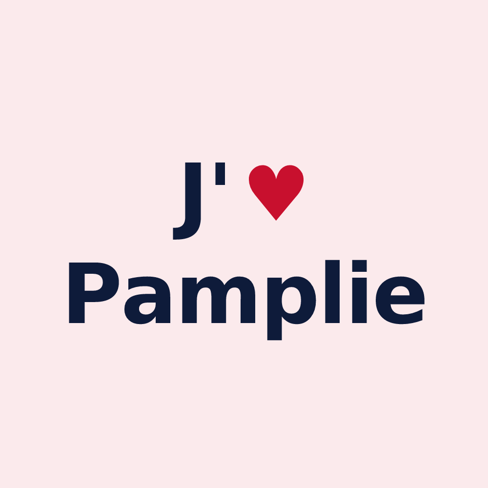 Magnet personnalisé Pamplie — design J'aime Pamplie