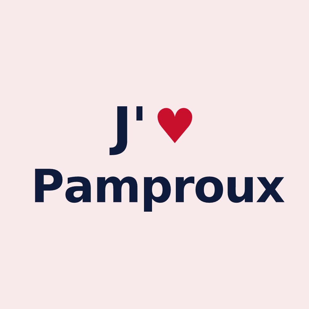 Magnet personnalisé Pamproux — design J'aime Pamproux