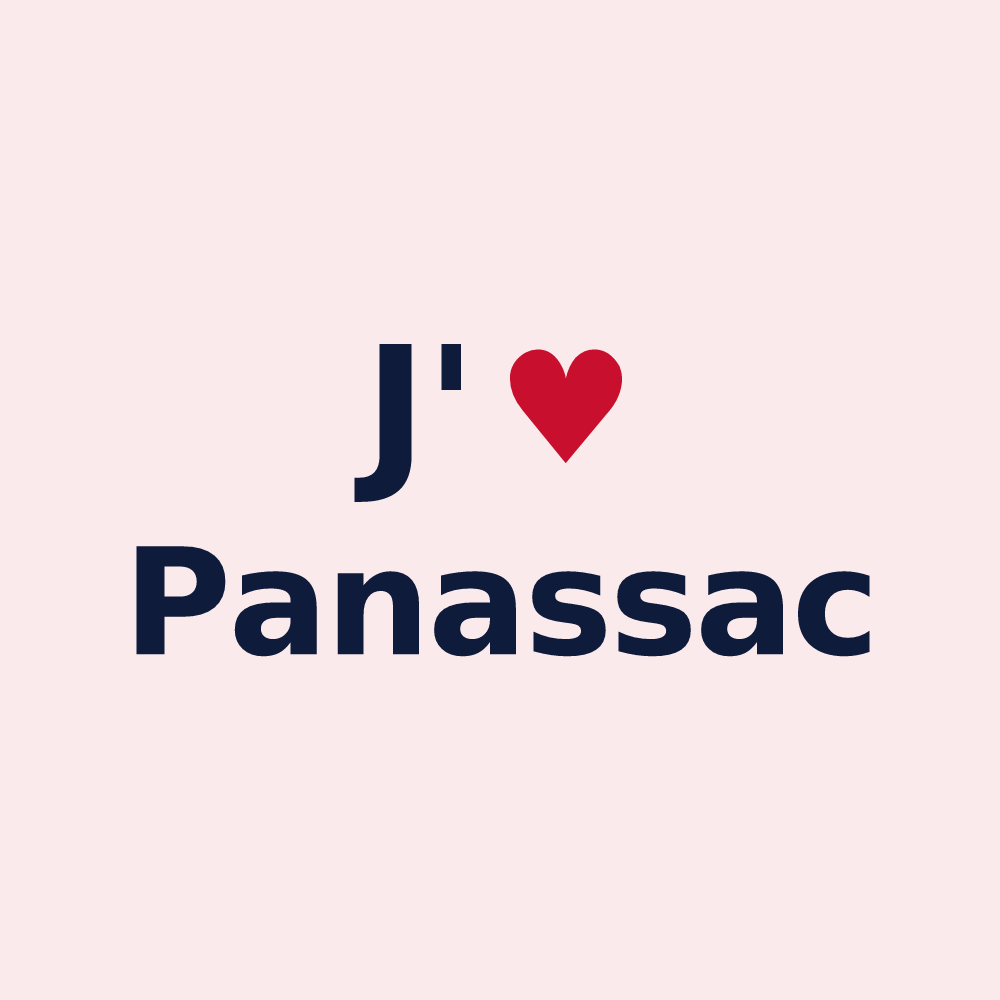 Magnet personnalisé Panassac — design J'aime Panassac