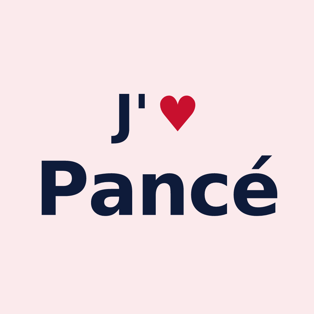 Magnet personnalisé Pancé — design J'aime Pancé
