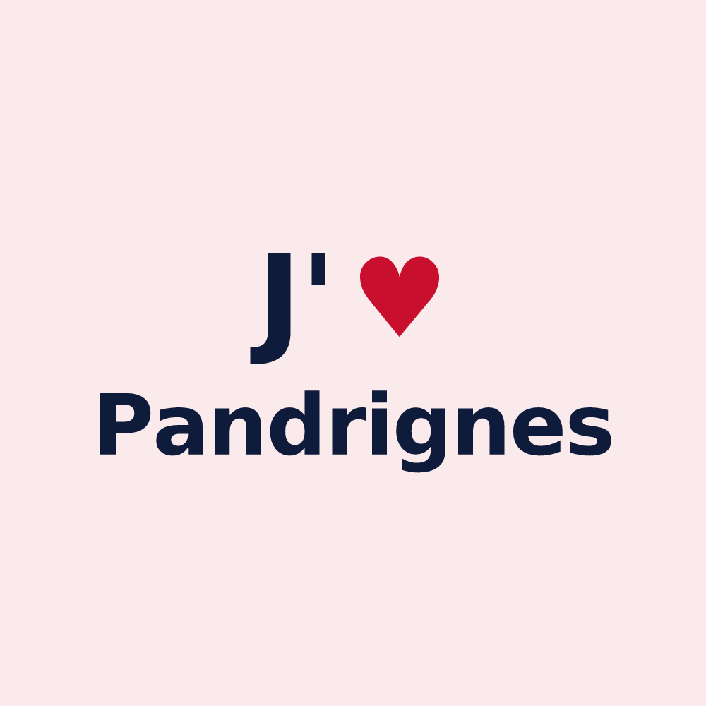 Magnet personnalisé Pandrignes — design J'aime Pandrignes