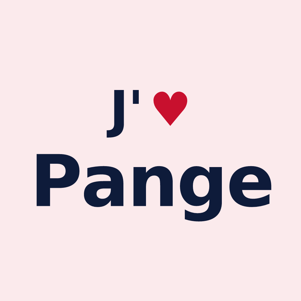 Magnet personnalisé Pange — design J'aime Pange