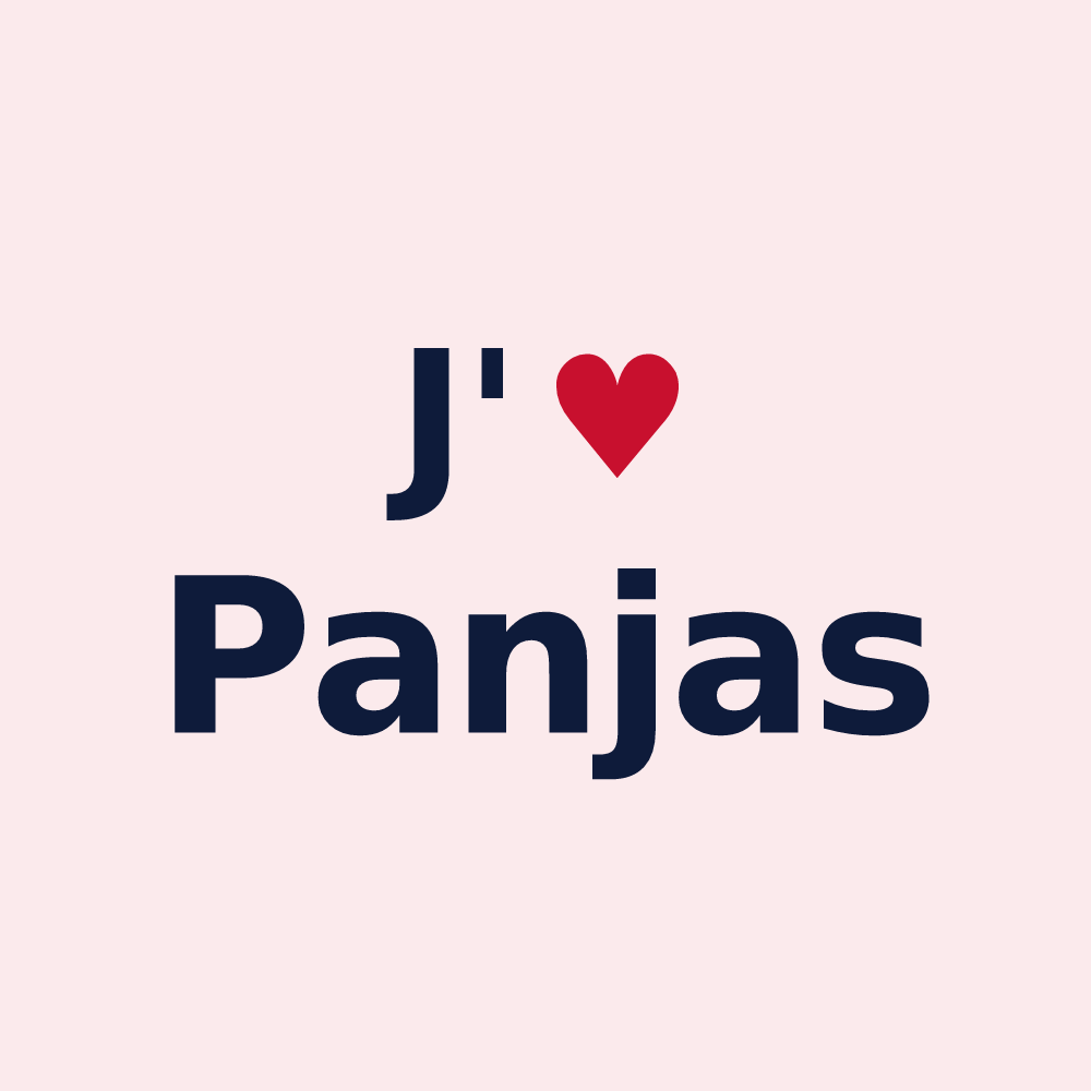 Magnet personnalisé Panjas — design J'aime Panjas