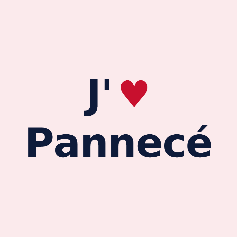 Magnet personnalisé Pannecé — design J'aime Pannecé