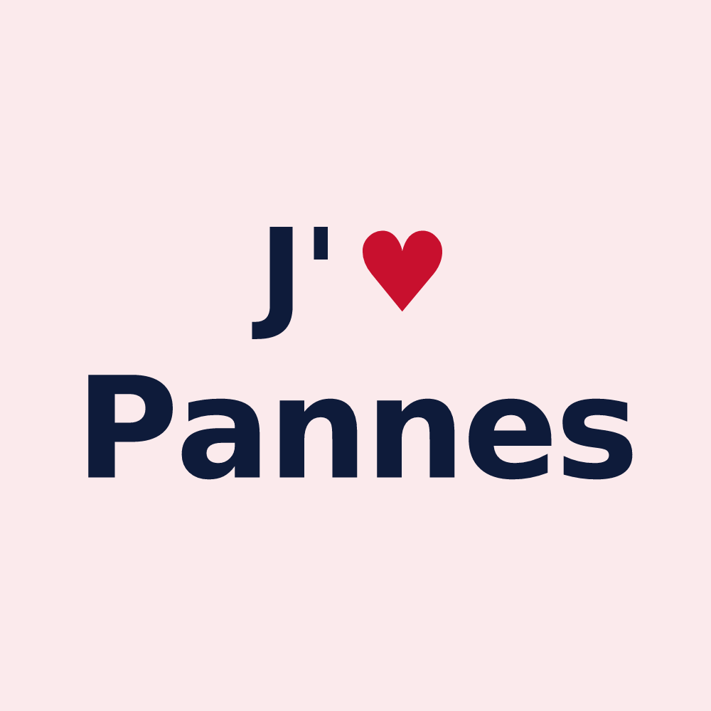 Magnet personnalisé Pannes — design J'aime Pannes